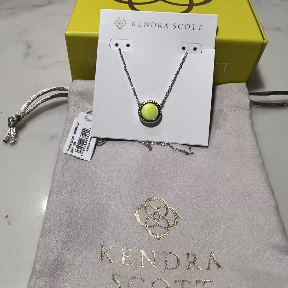 Kendra Scott Silver and Yellow Tennis  Necklace  Pendant